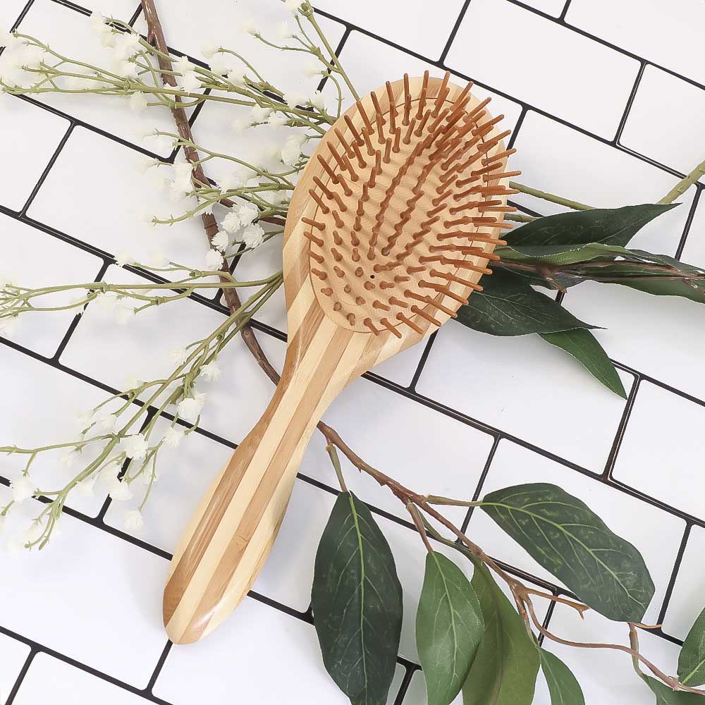 Bamboo Oval Paddle Brush